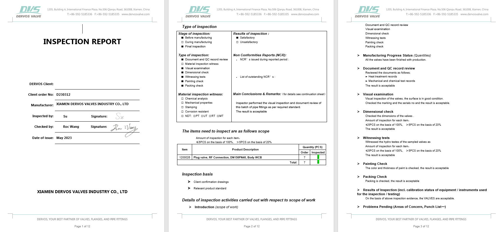 Inspection Report