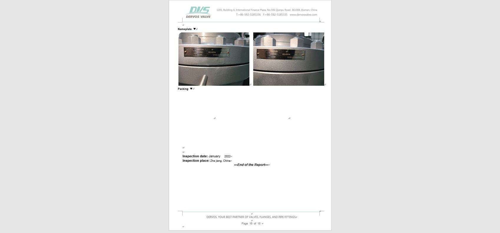Inspection Report