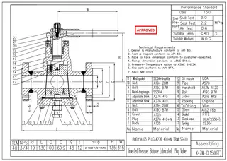 Technical Drawing for Plug Valve