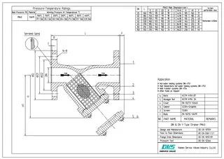 Technical Drawing for Y Strainer