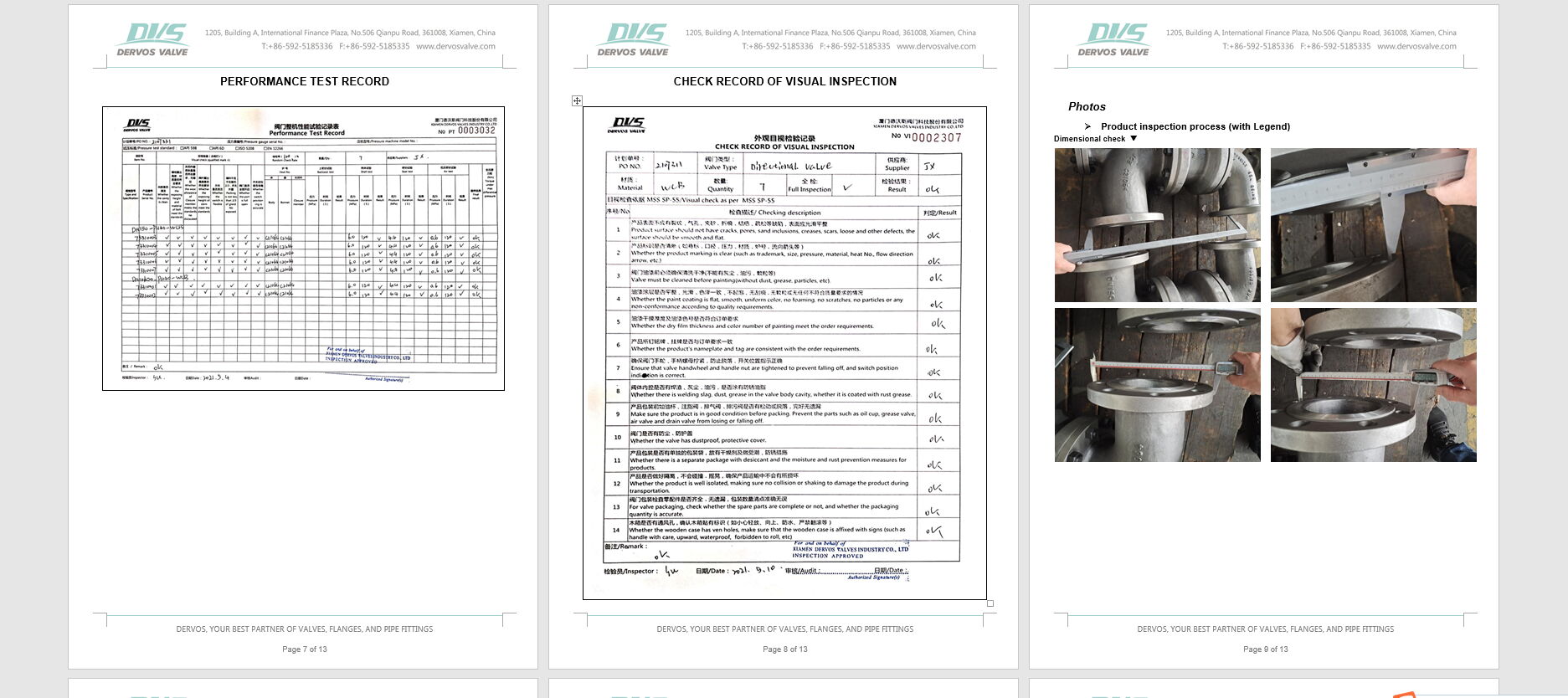 Inspection report