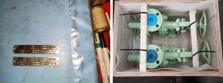 Nameplate & Packing for Change Over Valve