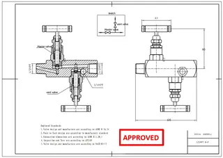 Technical Drawing for Needle Valve
