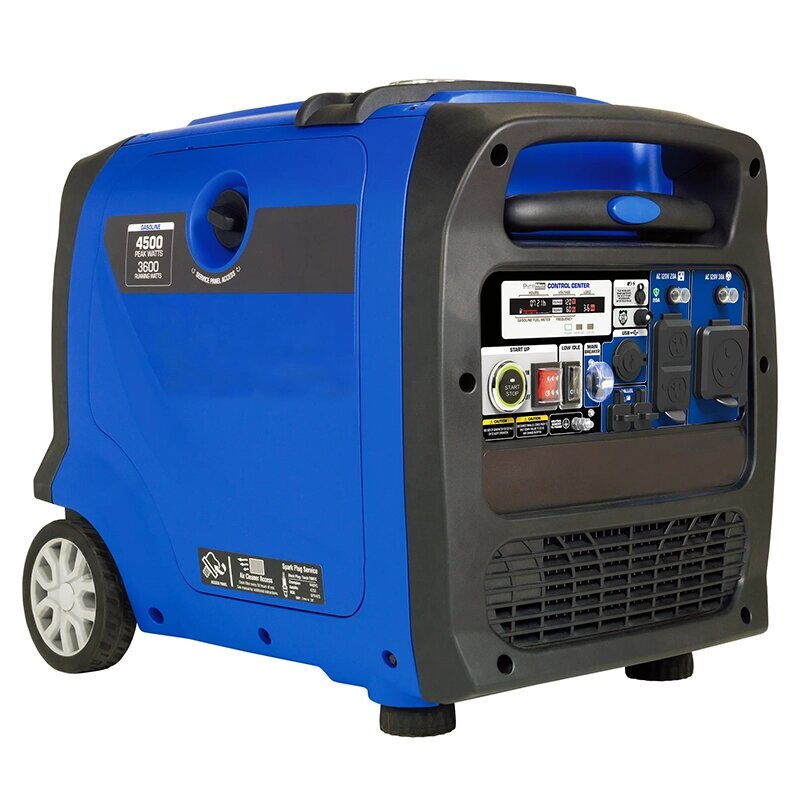 Portable Gasoline Inverter Generator, 60Hz, 3600 Watt, 120 V