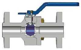 Flanged End Ball Valve, ASTM A350 LF6, CL600, 1/2 Inch, Two Piece