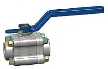 Pneumatic Actuated Ball Valve, ASTM F316L, 1 Inch, Floating Type