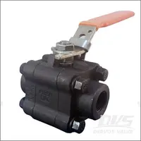 3 Piece Position Type Ball Valve, ASTM A105N, Class 800, 1 Inch