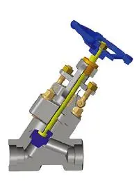 Forged Steel Y-Pattern Globe Valve, P.S.B., A105N, 1 Inch, 1500 LBS