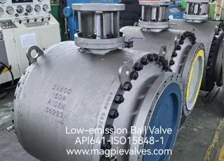 Large Low-emission Ball Valves as per API 641, ISO 15848-1