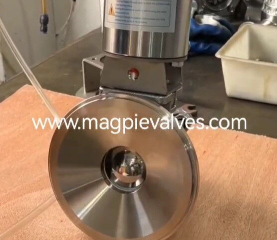 SS 304 Quick-Assembly Three-Piece Pneumatic Discharge Ball Valve