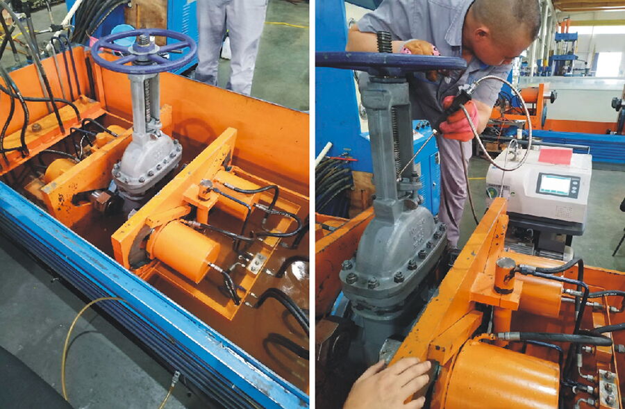 Valves from our customers under test