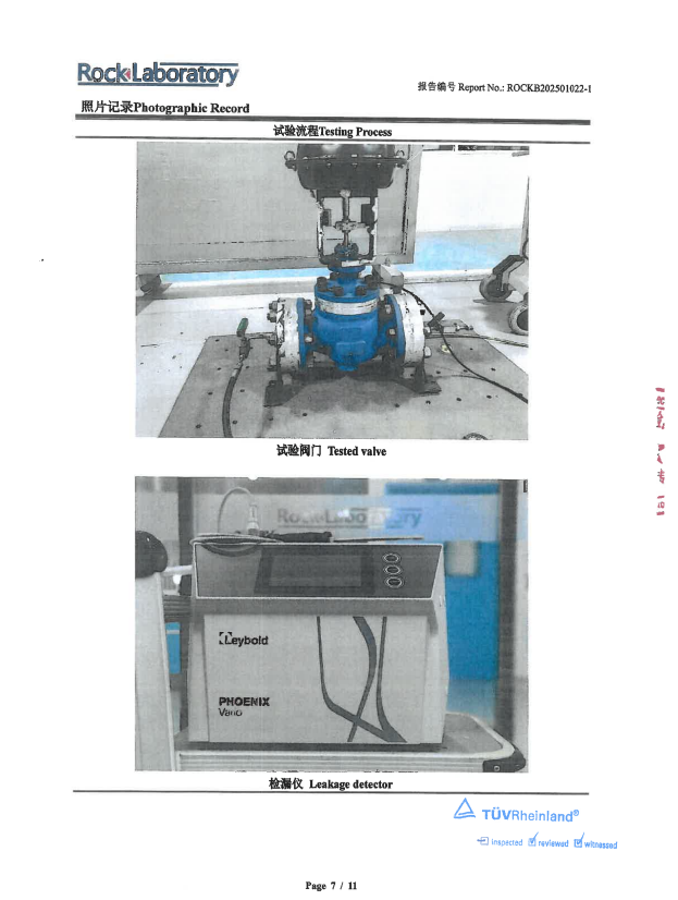 Photographic Record of Caged Control Valve under Fugitive Emission Test