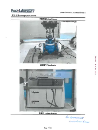 Photographic Record of Caged Control Valve under Fugitive Emission Test