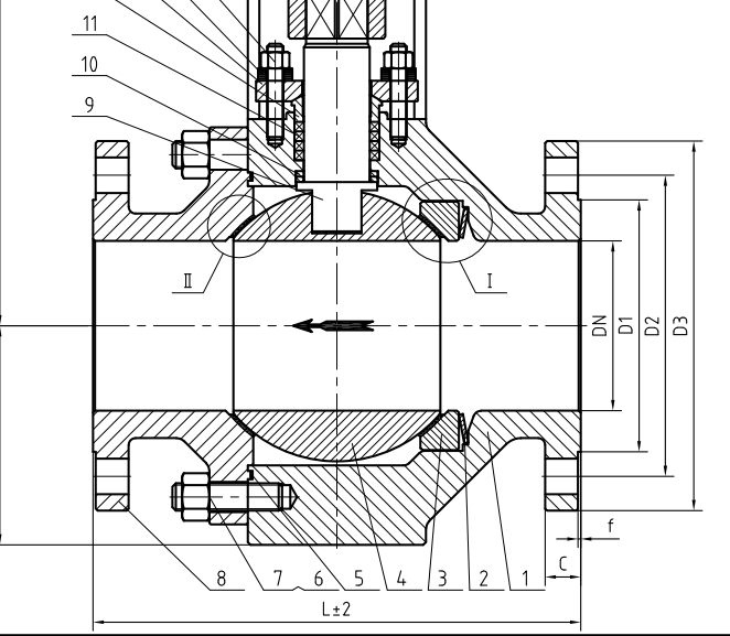 Integral Seat Design of 4-Inch Metal-Seated Floating Ball Valve
