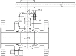 4-Inch Metal-Seated Floating Ball Valve Design Drawing