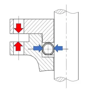 Radial Sealing Using C-Rings or O-Rings