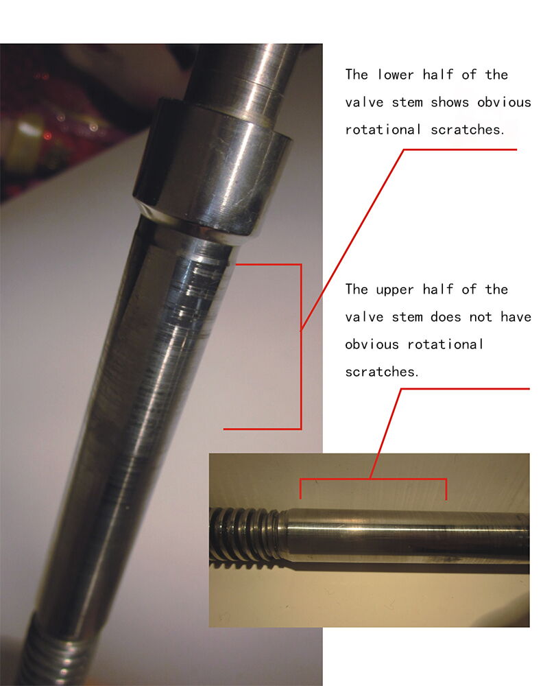 Valve Stem Rotational Scratches