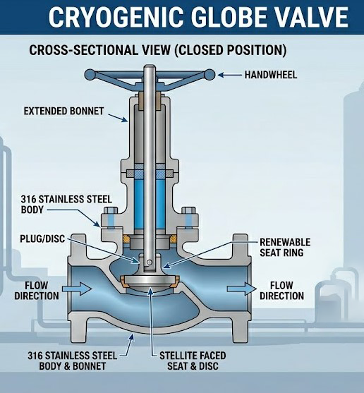 Cryogenic Globe Valve Design