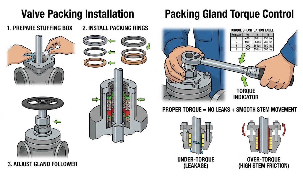 Valve Packing Installation &amp; Torque Control