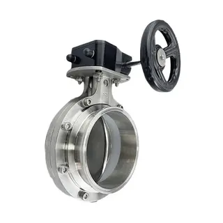 Sanitary Butterfly Valves, SS 304/316L, DN150-DN300, Clamped