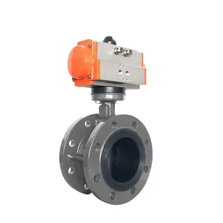 Pneumatic Actuated Butterfly Valve, Cast Steel, 2-80 Inches