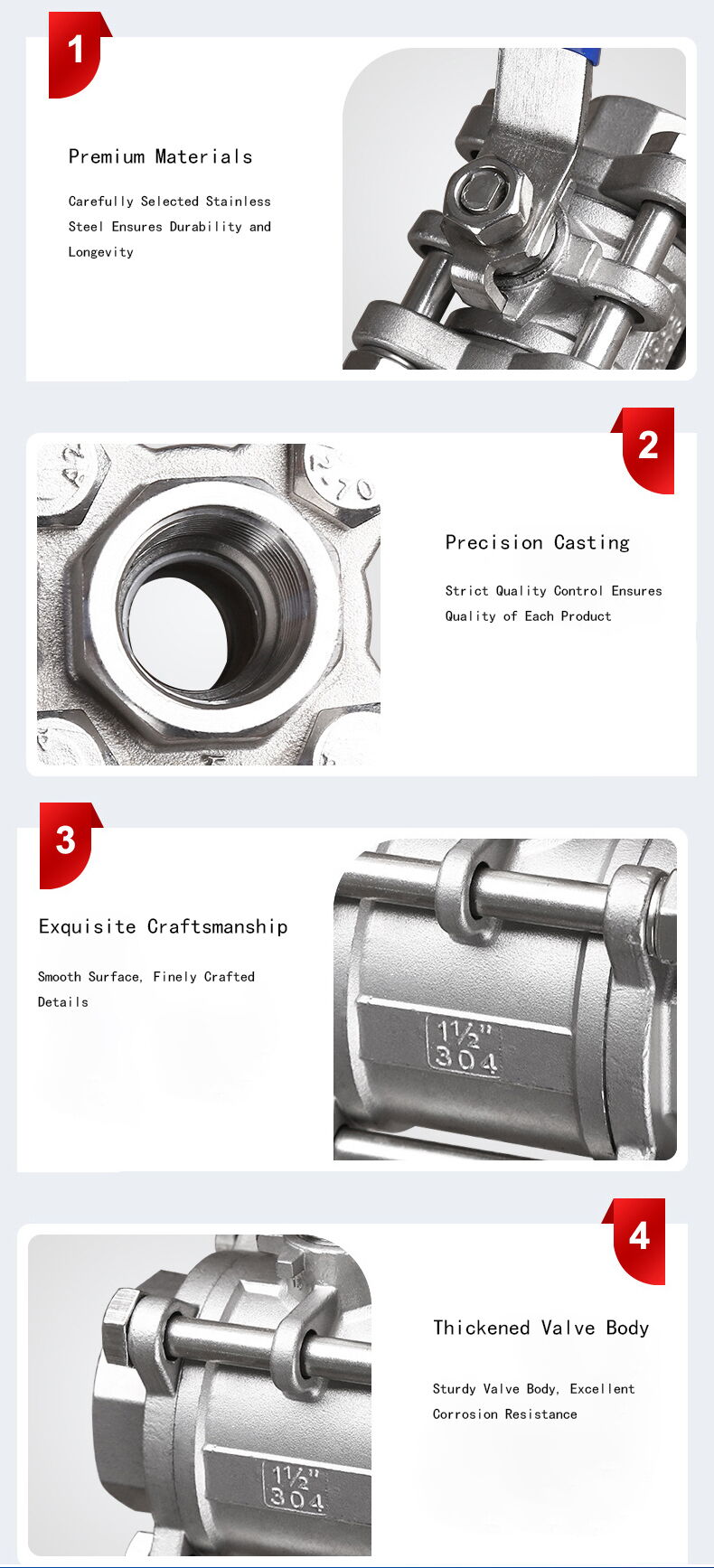 3-piece Threaded Ball Valve Product Details