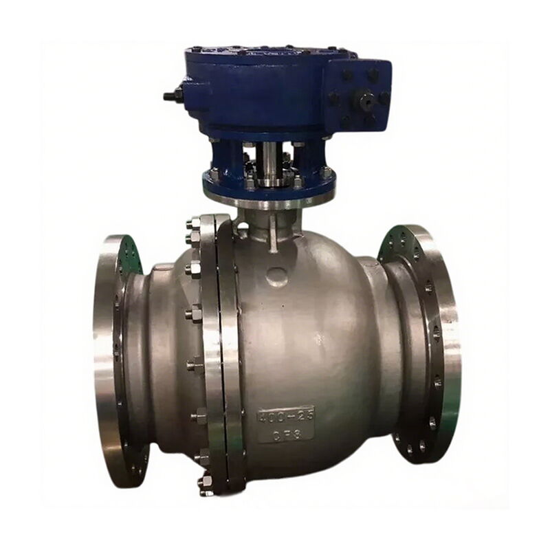 ASTM A351 CF8 Trunnion Ball Valve, BS 5351, DN400, PN25, RF