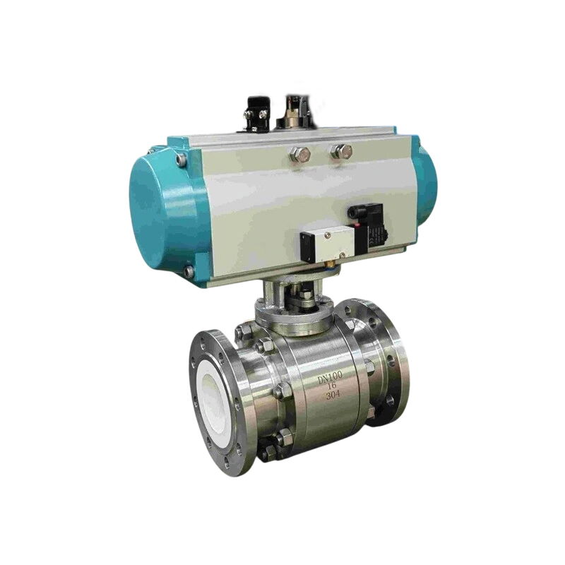 Ceramic Ball Valve, ASME B16.34, Pneumatic, SS 304, DN100