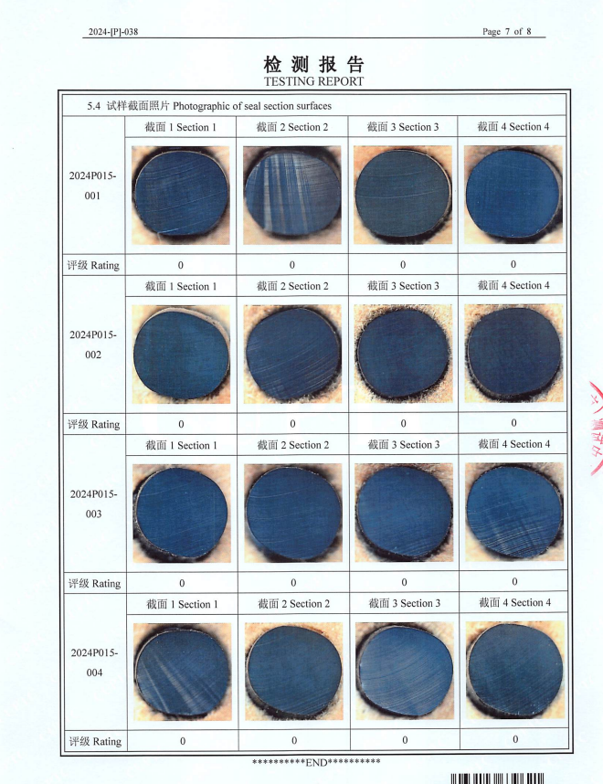 O-ring Seal Explosion-proof Test Report