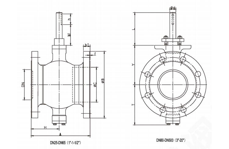 Pneumatic V Port Ball Valve Structural Diagram