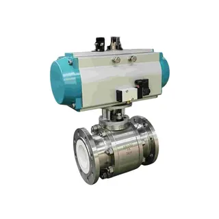 Ceramic Ball Valve, ASME B16.34, Pneumatic, SS 304, DN100