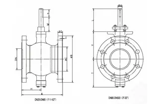 Pneumatic V Port Ball Valve Structural Diagram