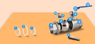 Stainless Steel Two-Piece Ball Valve Parts