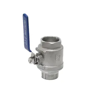 2-Piece Threaded Ball Valve, SS 304, 2 Inch, 1000 WOG, Lever