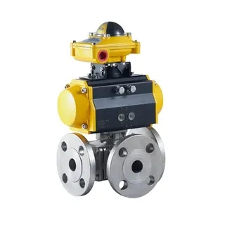 Pneumatic Actuated 3-Way Ball Valve, 1/2-8 Inch, 150/300 LB