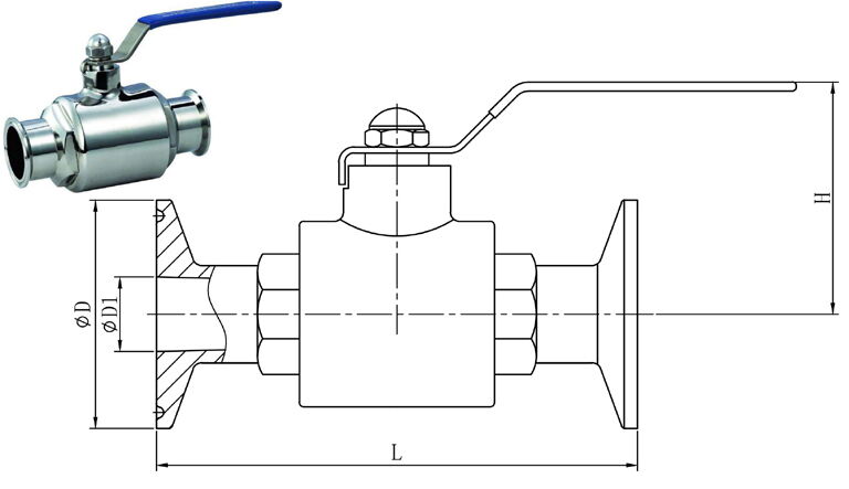 Sanitary Ball Valve Design Drawing Sanitary Ball Valve Design Drawing