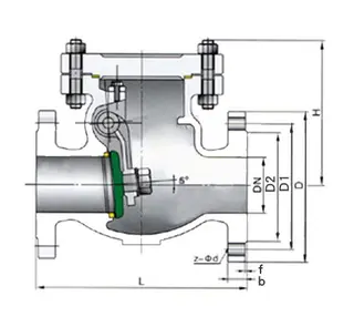 Stainless Steel Swing Check Valve Design Drawing