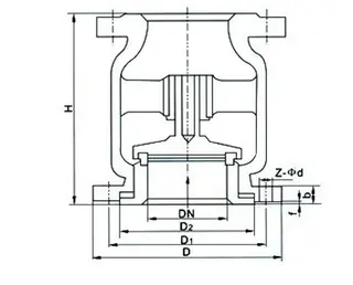 Vertical Check Valve Design Drawing