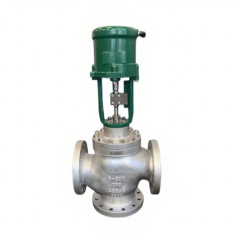 ASTM A351 CF8 3-way Control Valve, 6 Inch, 800 LB, Pneumatic