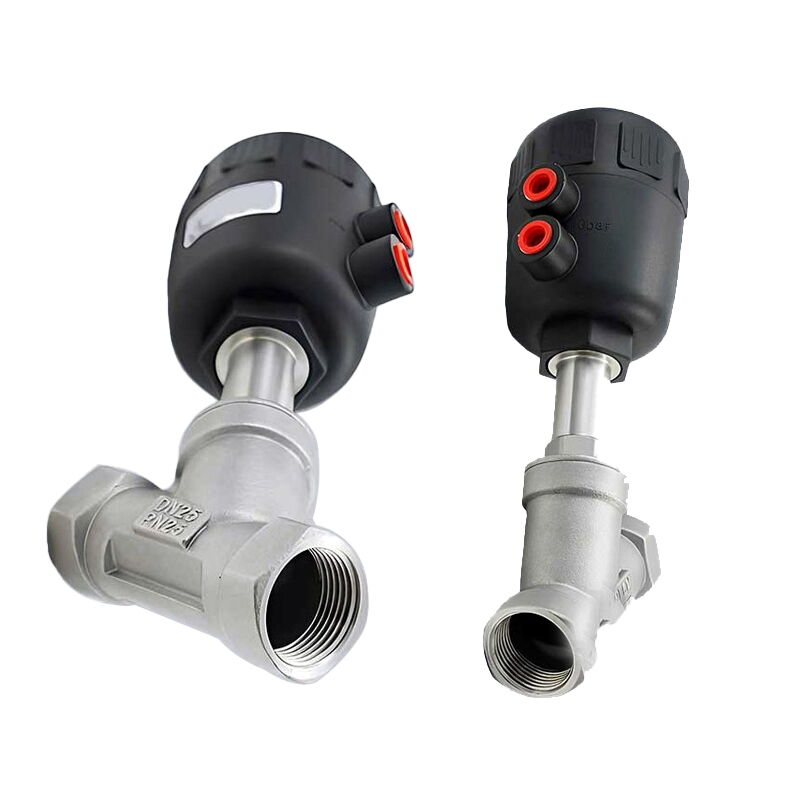 ASTM A351 CF8M Angle Seat Valve, Stainless Steel, DN25, PN25