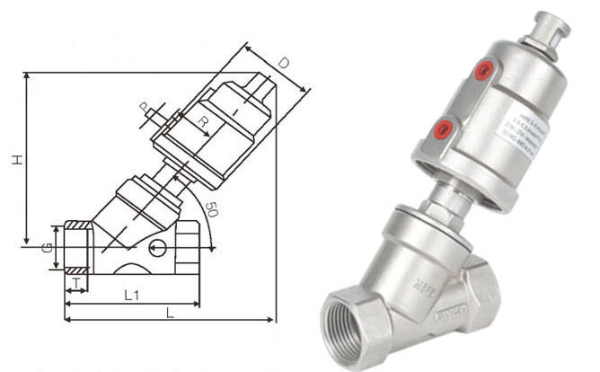 ASTM A351 CF8M Angle Seat Valve Table