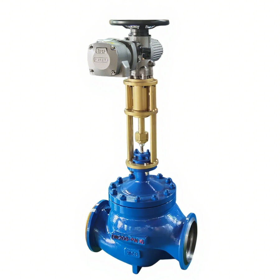 Balanced Trim Control Valve, A216 WCB, DN200, PN16, Electric