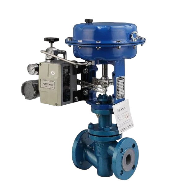 Fluorine-lined Control Valve, ASTM A216 WCB, DN40, PN16, RF