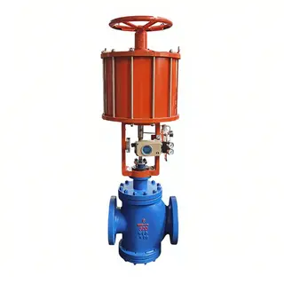 Pneumatic Double Seated Control Valve, A216 WCB, 6 IN, CL300