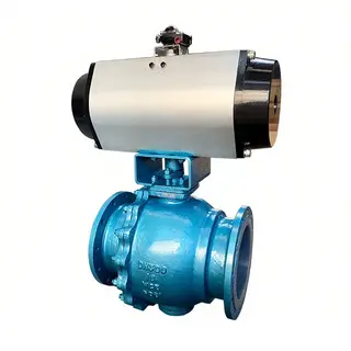 Fluorine-lined Ball Valve, API 608, ASTM A216 WCB, DN300, RF
