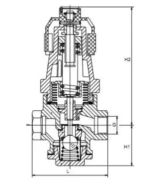 Bellows Type Pressure Reducing Valve Structural Diagram