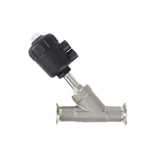 Stainless Steel Angle Seat Valve, DN15-DN80, PN16, Pneumatic