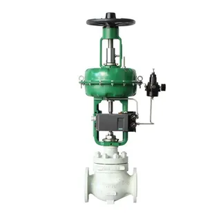 Double Seated Control Valve, A216 WCB, DN80, PN16, Pneumatic