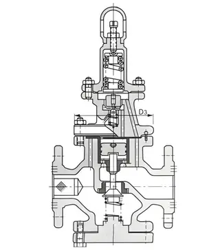 Carbon Steel Pressure Reducing Valve Design Drawing