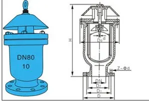 Single Orifice Air Release Valve Structural Diagrams